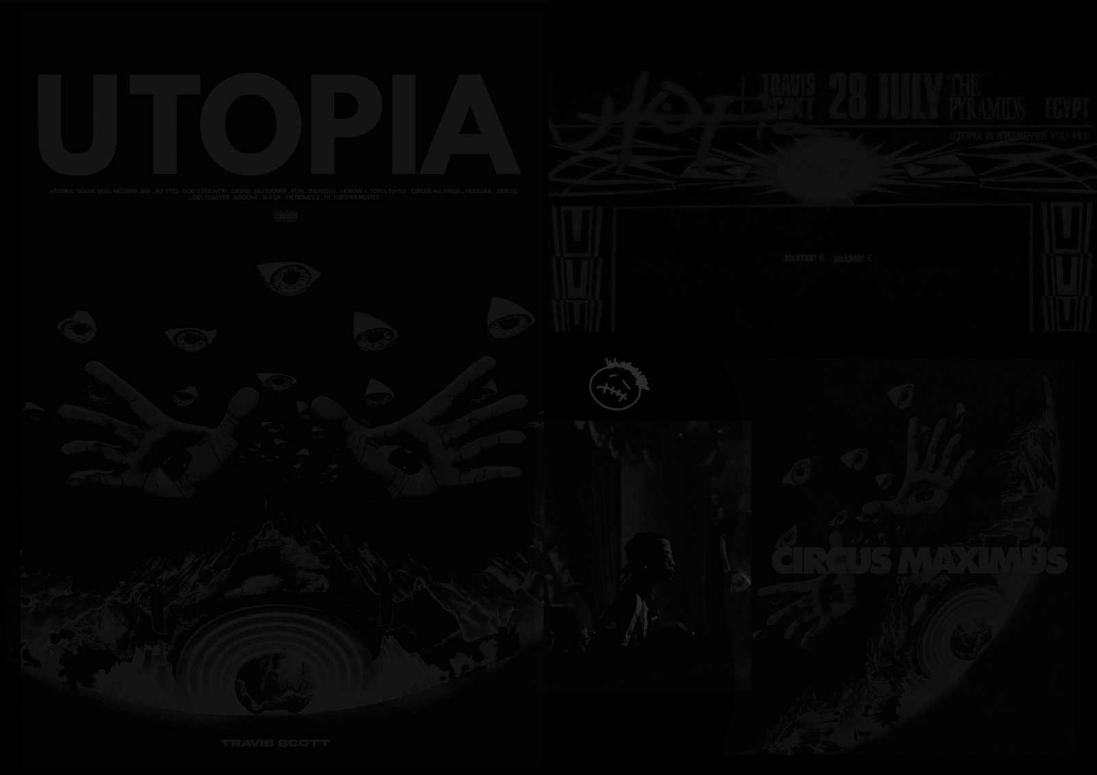 Collage visuel Utopia - direction artistique du projet